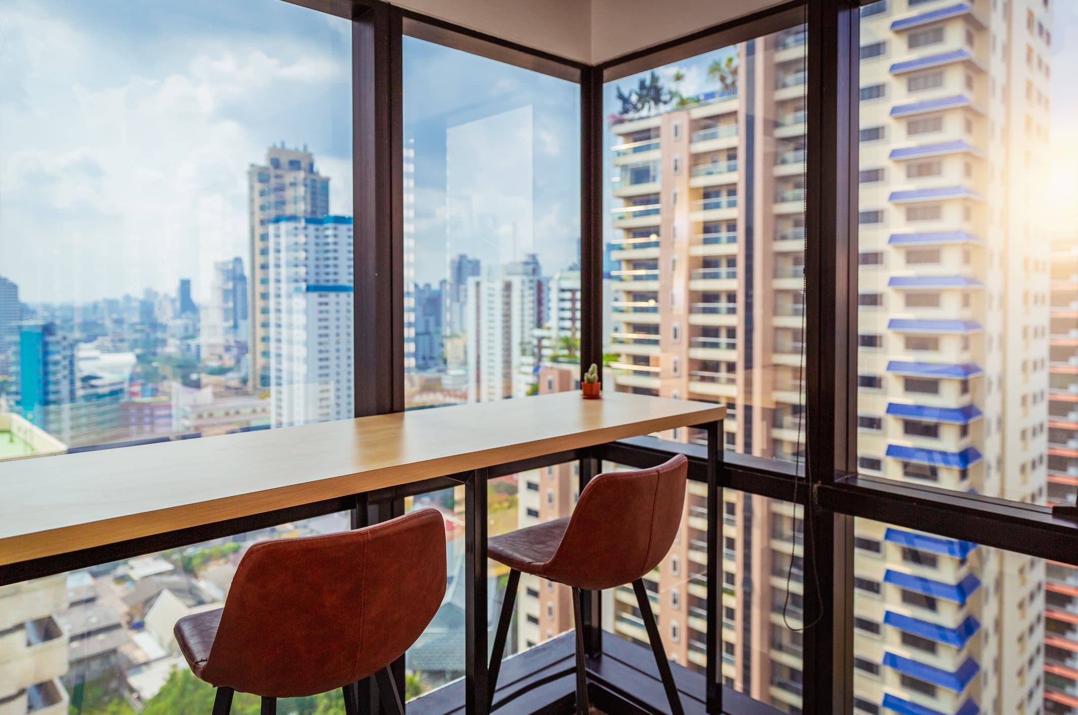 Luxury condo with window film